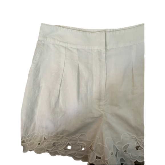 NWT Rebecca Taylor Designer La Vie White Eyelit Shorts - Nordstrom - size 28/6 - Picture 8 of 14